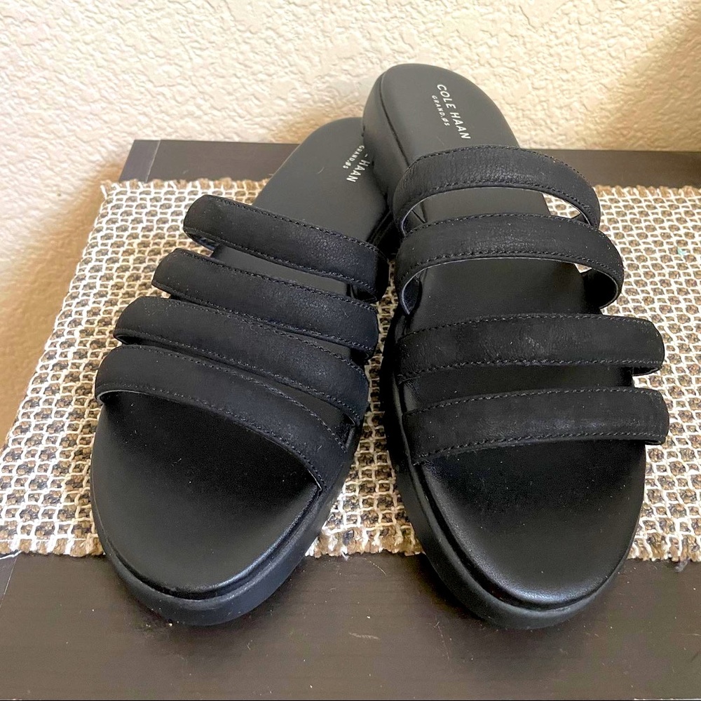 Strappy slide sandals
